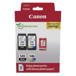 MULTIPACK CANON PG-545 + CL-546 8287B008 X PIXMA MG2555S/TS3450/TS3451/TR4650/TR4651