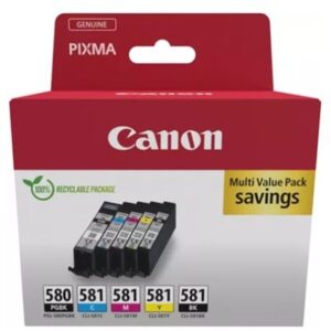 MULTIPACK CANON PGI-580 + CLI-581 BK/C/M/Y/K 5CART 2078C007 X TS6350/TS6351/TS8350/TS705