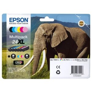 MULTIPACK EPSON 24XL "ELEFANTE" C13T24384011 6 COL. BK/Y/C/M/MC/CC 55,7ML X XP-55/750/760/850/860/960/970