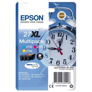 MULTIPACK EPSON 27XL "SVEGLIA" C13T27154012 3 COLORI X WF-7110DTW/7610DWF/7620DTWF/3620DWF/3640DTWF