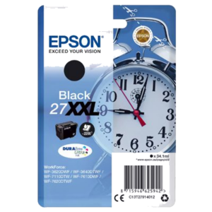 CARTUCCIA EPSON 27XXL "SVEGLIA" C13T27914012 NERO X WF-7110DTW/7610DWF/7620DTWF/3620DWF/3640DTWF