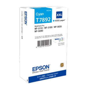 CARTUCCIA EPSON T7892 XXL C13T789240 CIANO 4.000PG X WORKFORCE PRO WF-5110DW, WF-5190DW WF-5620DWF, WF-5690DWF