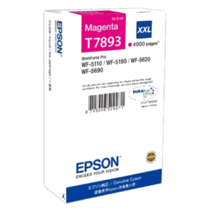 CARTUCCIA EPSON T7893 XXL C13T789340 MAGENTA 4.000PG X WORKFORCE PRO WF-5110DW, WF-5190DW WF-5620DWF, WF-5690DWF
