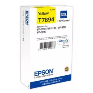 CARTUCCIA EPSON T7894 XXL C13T789440 GIALLO 4.000PG X WORKFORCE PRO WF-5110DW, WF-5190DW WF-5620DWF, WF-5690DWF