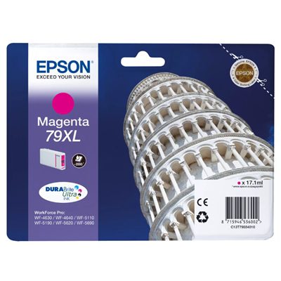 CARTUCCIA EPSON 79XL "TORRE DI PISA" C13T79034010 MAGENTA 2.000PG X WORKFORCE PRO WF-5110DW, WF-5190DW WF-5620DWF, WF-5690DWF