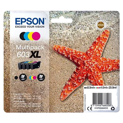 MULTIPACK EPSON 603XL "STELLA MARINA" C13T03A64010 4COL X XP-2100/XP-3100/XP-4100 - WF-2810DWF/WF-2830DWF/WF-2850DWF