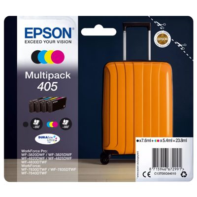 MULTIPACK EPSON 405 "TROLLEY" C13T05G64010 4 COLORI X WF-3820DWF WF-4820DWF/WF-4830DWF WF-7830DTWF/WF-7840DTWF