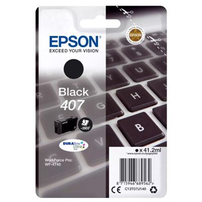 CARTUCCIA EPSON 407 "TASTIERA" C13T07U140 NERO X WF-4745DTWF 2.600PAG.