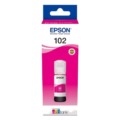 FLACONE EPSON 102 C13T03R340 MAGENTA 70ML PER ECOTANK ET-15000 ET-2750/51/56 ET-2850/51/56 ET-3850 ET-4750 ET-4850/56