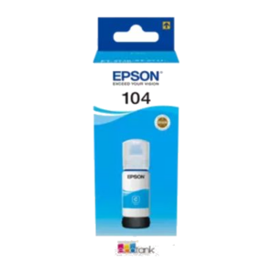 FLACONE EPSON 104 C13T00P240 CIANO 65ML 4.500PG PER ECOTANKET-14100 ET-2810/11/12/14/15/20/21/25/26ET-4800