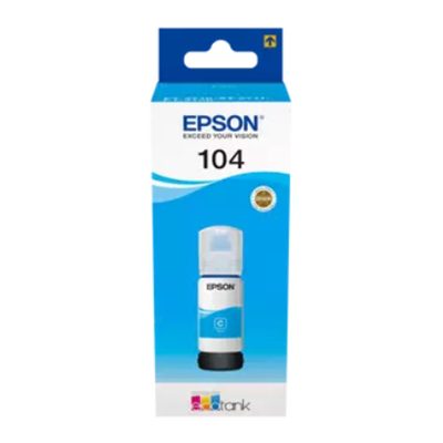 FLACONE EPSON 104 C13T00P240 CIANO 65ML 4.500PG PER ECOTANKET-14100 ET-2810/11/12/14/15/20/21/25/26ET-4800