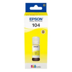 FLACONE EPSON 104 C13T00P440 GIALLO 65ML 4.500PG PER ECOTANK ET-14100 ET-2810/11/12/14/15/20/21/25/26 ET-4800