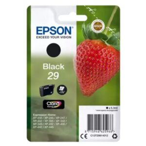 CARTUCCIA EPSON 29 "FRAGOLA" C13T29814012 NERO 5,3 ML X XP-245/247/255/257/332/342/345/352/355 XP-435/442/445/452/455