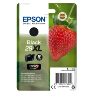 CARTUCCIA EPSON 29XL "FRAGOLA" C13T29914012 NERO 11,3 ML X XP-245/247/255/257/332/342/345/352/355 XP-435/442/445/452/455