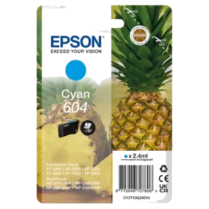 CARTUCCIA EPSON 604 "ANANAS" C13T10G24010 CIANO2,4ML X XP-2200/XP-3200/XP-4200 - WF-2910DWF/WF-2930DWF/WF-2950DWF