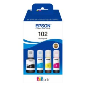 MULTIPACK EPSON FLACONI 102 C13T03R640 4COLORI PER ECOTANK ET-2700 ET-2750 ET-3750 ET-4750 ET-15000