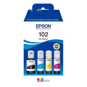 MULTIPACK EPSON FLACONI 102 C13T03R640 4COLORI PER ECOTANK ET-2700 ET-2750 ET-3750 ET-4750 ET-15000