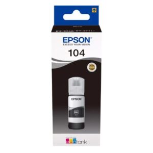 FLACONE EPSON 104 C13T00P140 NERO 65ML 4.500PG PER ECOTANK ET-14100/1810/2721/2810/11/12/14/15/20/21/25/26/ 4800