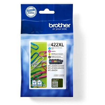MULTIPACK BROTHER CARTUCCIA LC422XLVAL BK 3.000PG + C/M/Y 1.500PG X MFC-J5340DW/MFC-J5740DW MFC-J6540DW/MFC-J6940DW