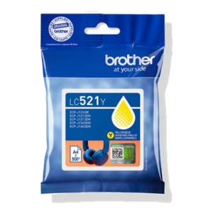 CARTUCCIA BROTHER LC521Y GIALLO 500 PGG X DCP-J1260W DCP-J1310DW DCP-J1360DW DCP-J1460DW