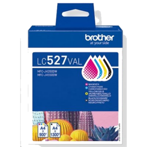 MULTIPACK BROTHER LC527VAL 4 CART (BK 1.300PAG + C/M/Y 900PG) X MFC-J4350DW/MFC-J4550DW/MFC-J6760DW/MFC-J6960DW/MFC-J6975DW