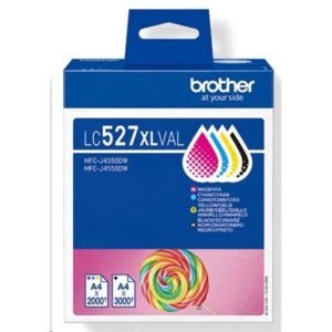 MULTIPACK BROTHER LC527XLVAL 4 CART (BK 3.000PAG + C/M/Y 2.000PG) X MFC-J4350DW/MFC-J4550DW/MFC-J6760DW/MFC-J6960DW/MFC-J6975DW