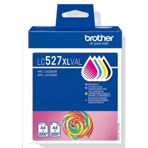 MULTIPACK BROTHER LC527XLVAL 4 CART (BK 3.000PAG + C/M/Y 2.000PG) X MFC-J4350DW/MFC-J4550DW/MFC-J6760DW/MFC-J6960DW/MFC-J6975DW