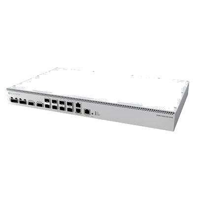 CLOUD ROUTER SWITCH MIKROTIK CRS812-8DS-2DQ-2DDQ-RM 2X ETHERNET 1G/2.5G/5G/10G 50G SFP56-2X 200G QSFP56-2X 400G QSFP56-DD PORTS