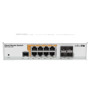 SWITCH MIKROTIK CRS112-8P-4S-IN 8P. GIG POE 24V 4P. SFP 128MB