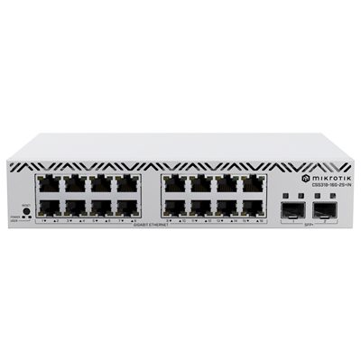 SWITCH MIKROTIK CSS318-16G-2S+IN 16P. GIG + 2P UPLINK SFP+ 10G PER RACK DA 10"/19"