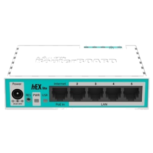 ROUTER MIKROTIK RB750R2 HEX LITE 5P. FAST 32MB