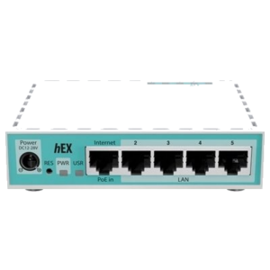 ROUTER MIKROTIKE50UG HEX (VERSIONE 2024)5P 1G-1P. USB2.0 A-512MB