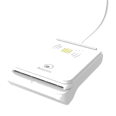 LETTORE COMBO 2 IN 1 TLANTIS P005-CIEK421C NFC CONTACTLESS X CIE 3.0 E SMART CARD CNS/CRS- BIANCO - EAN:8026974024035