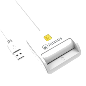 CARD READER X SMART CARD CNS E CRS ATLANTIS P005-SMARTCR-UW BIANCO CONNETT.USB - CAVO 120CM