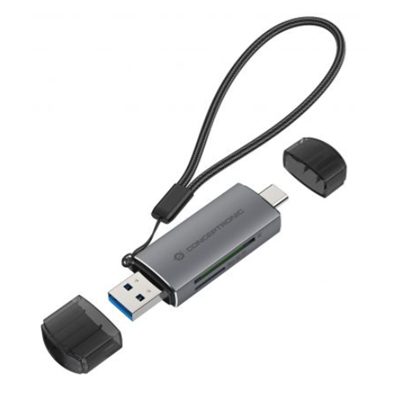LETTORE CARD DUAL PLUG USB3.0 2 IN 1 CONCEPTRONIC BIAN05G COMP.CON SD, SDHC, SDXC, MICRO SD/T-FLASH, MICRO SDHC, MICRO SDXC