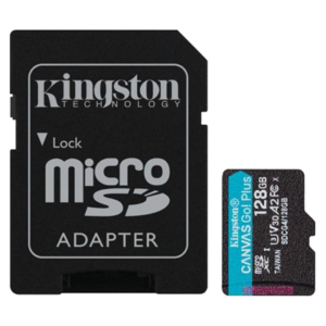 MICRO SECURE DIGITAL 128GB SDCG4/128GB CLASS10 U3 V30 + ADATTATORE READ:200MB/S CANVAS GO PLUS GEN4 KINGSTON