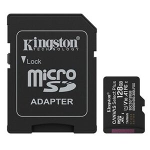 MICRO SECURE DIGITAL 128GB SDCS3/128GB CLASS10 UHS-I, U1, V10, A1 150MB/S + ADATTATORE CANVAS SELECT PLUS GEN3 KINGSTON