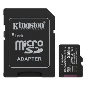 MICRO SECURE DIGITAL 256GB SDCS3/256GB CLASS10 UHS-I, U1, V10, A1 150MB/S + ADATTATORE CANVAS SELECT PLUS GEN3 KINGSTON