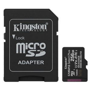 MICRO SECURE DIGITAL 256GB SDCS3/256GB CLASS10 UHS-I, U1, V10, A1 150MB/S + ADATTATORE CANVAS SELECT PLUS GEN3 KINGSTON