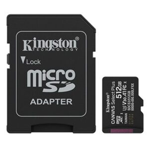 MICRO SECURE DIGITAL 512GB SDCS3/512GB CLASS10 UHS-I, U3, V30, A1 150MB/S + ADATTATORE CANVAS SELECT PLUS GEN3 KINGSTON