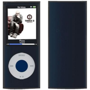 CUSTODIA SILICONE PER MP3 IPOD NANO A/MPC-N4S QUARTA GENERAZIONE NERA