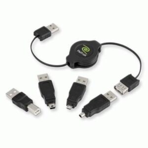 CAVO USB CON ADATTATORE INTERCAMBIABILE RETRATTILE EUCABLERU2MRETRAK 0181204000390