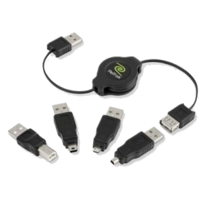 CAVO USB CON ADATTATORE INTERCAMBIABILE RETRATTILE EUCABLERU2MRETRAK 0181204000390