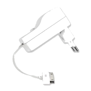 CARICABATTERIE APPLE30PIN DA CASA RETRAK EUIPADWALLW CAVO 80CM RETRATTILE BIANCO OUT:2,1A 0816983010253