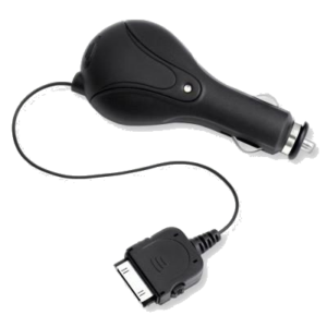 CARICABATTERIE APPLE30PIN DA AUTO RETRAK EUIPODCHGCB CAVO 90CM NERO OUT:0,7A 0181204000536