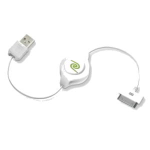 CAVO IPOD E IPHONE USB 2.0 RETRATTILE EUIPODUSBW SYN/CHARGE BIANCO RETRAK 181204000741
