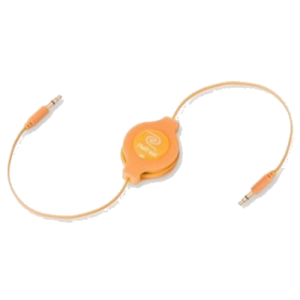 CAVO DA 3,5MM A 3,5MM PER MP3 RETRATTILE EUCABLE35OR ARANCIO RETRAK 816983011267