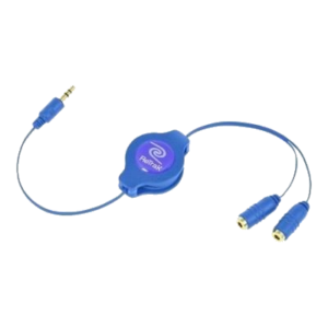 CAVO SPLITTER RETTRATTILE PER 2 AURICOLARI EUCABLESPLBU BLU RETRAK 0816983011342