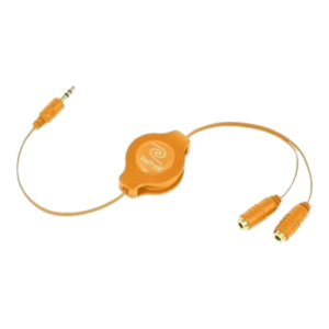 CAVO SPLITTER RETTRATTILE PER 2 AURICOL.EUCABLESPLOR ARANCIO RETRAK 0816983011366