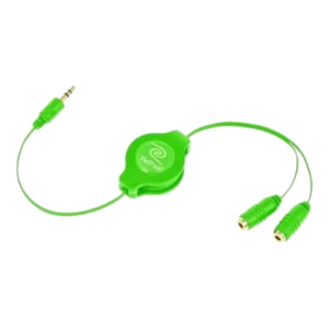 CAVO SPLITTER RETTRATTILE PER 2 AURICOL.EUCABLESPLGN VERDE RETRAK 0816983011359